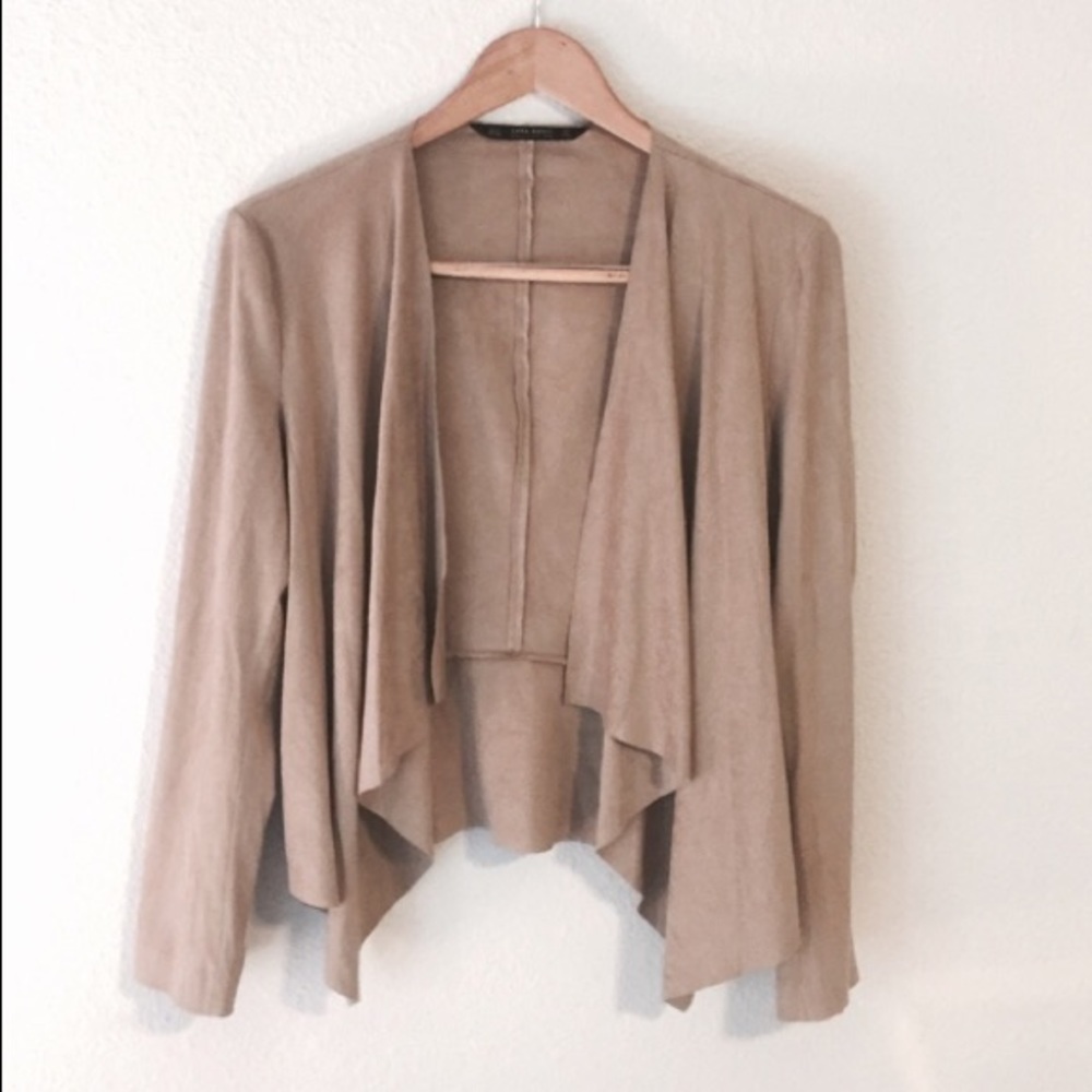 Zara Basic Faux Suede Blazer Medium